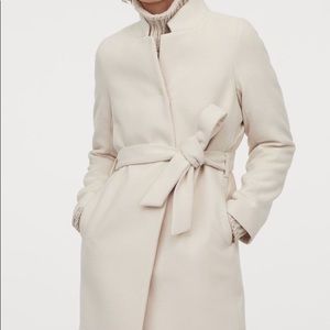 Beige Tie Belt Coat